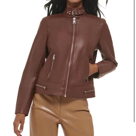 Plus Size Levi's Women's Faux Leather Jacket - Picture 4 of 4